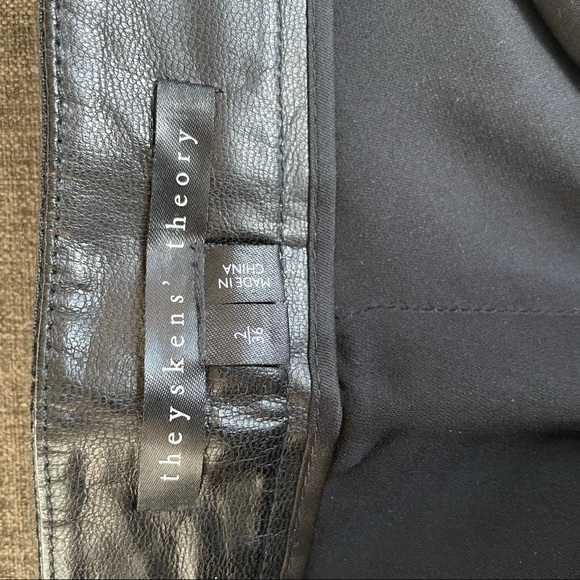 Theyskens’ Theory Leather Moto Shorts - Picture 5 of 9